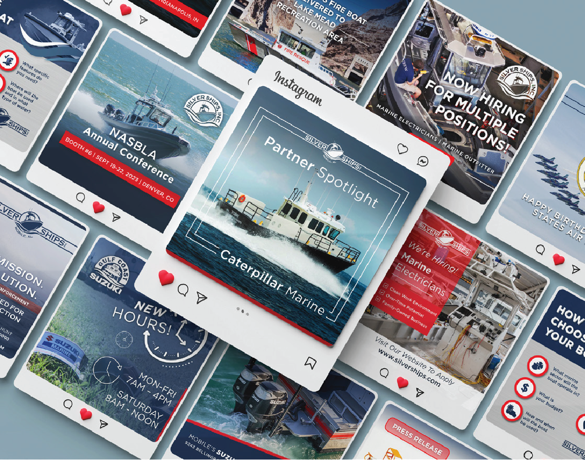 SIL_SocialMock Silver Ships, Inc. Instagram graphic mockup.